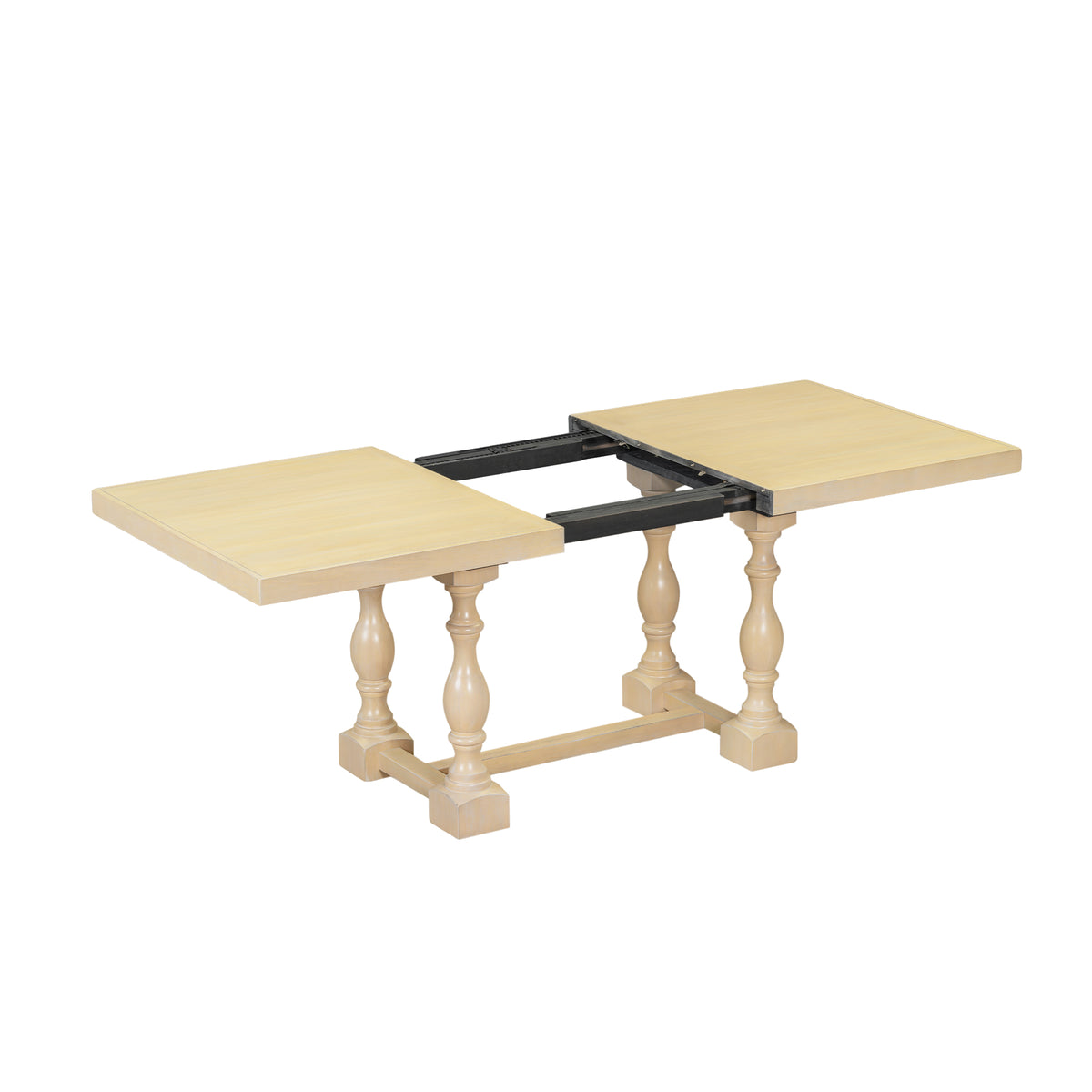 Traditional Extendable Dining Set (6 pcs) – Natural