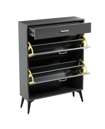 Grey Shoe Storage Cabinet