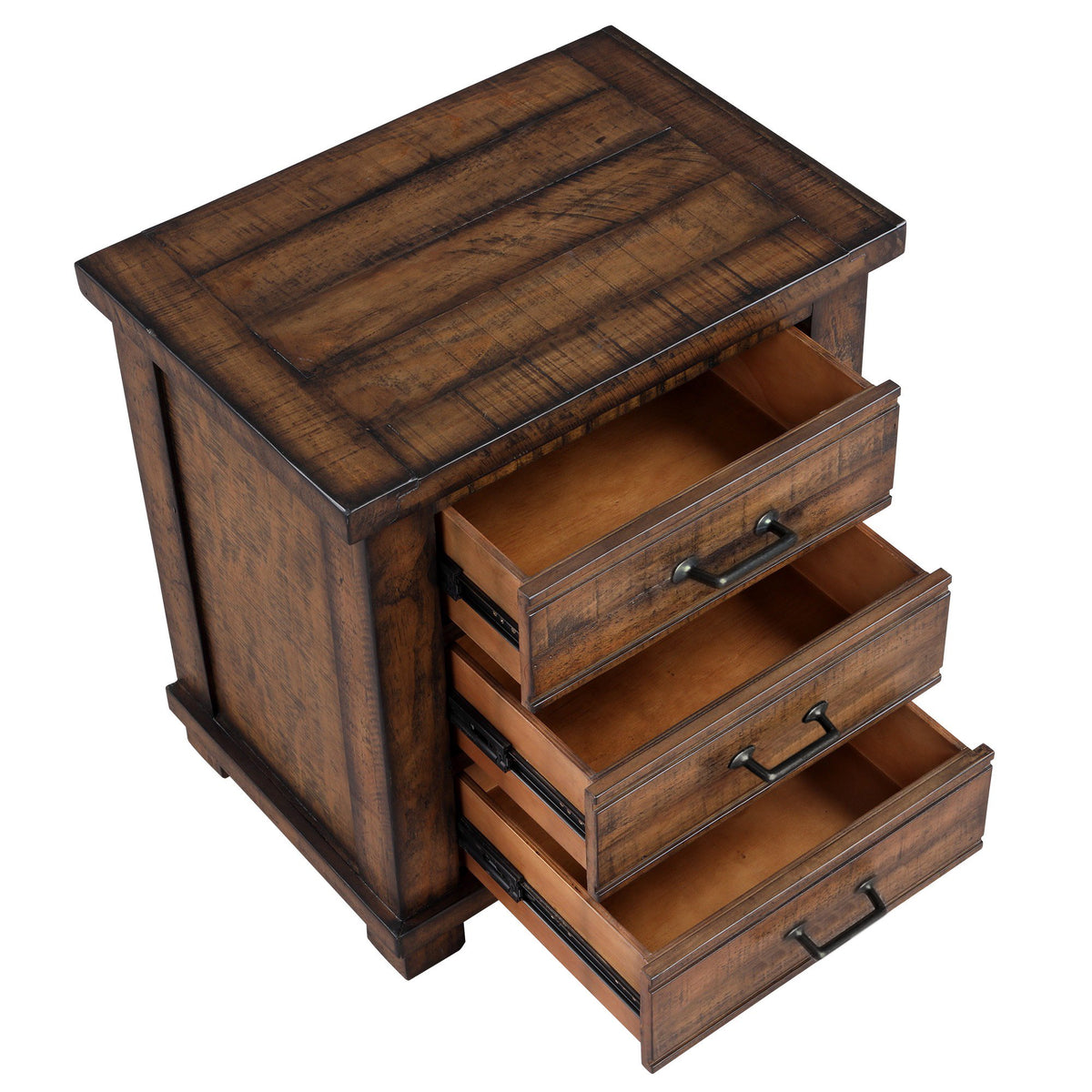 Reclaimed Wood Nightstand – Rustic Finish