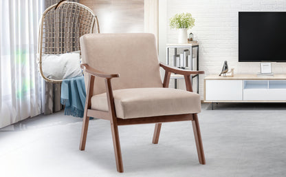 Oakwood Accent Armchair – Beige Linen