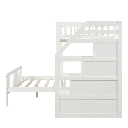Twin Over Full Bunk Bed Gray Finish