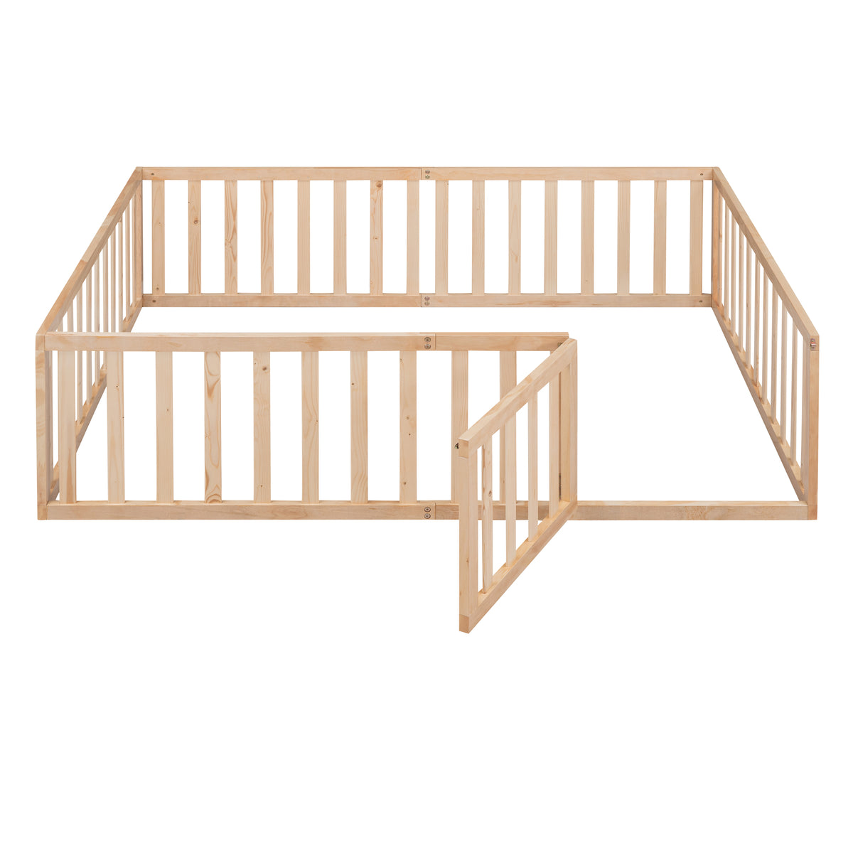Full Daybed with Frame and Fence Natural