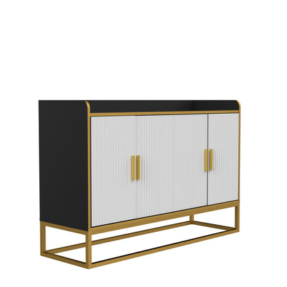 Modern Buffet Cabinet Black Gloss