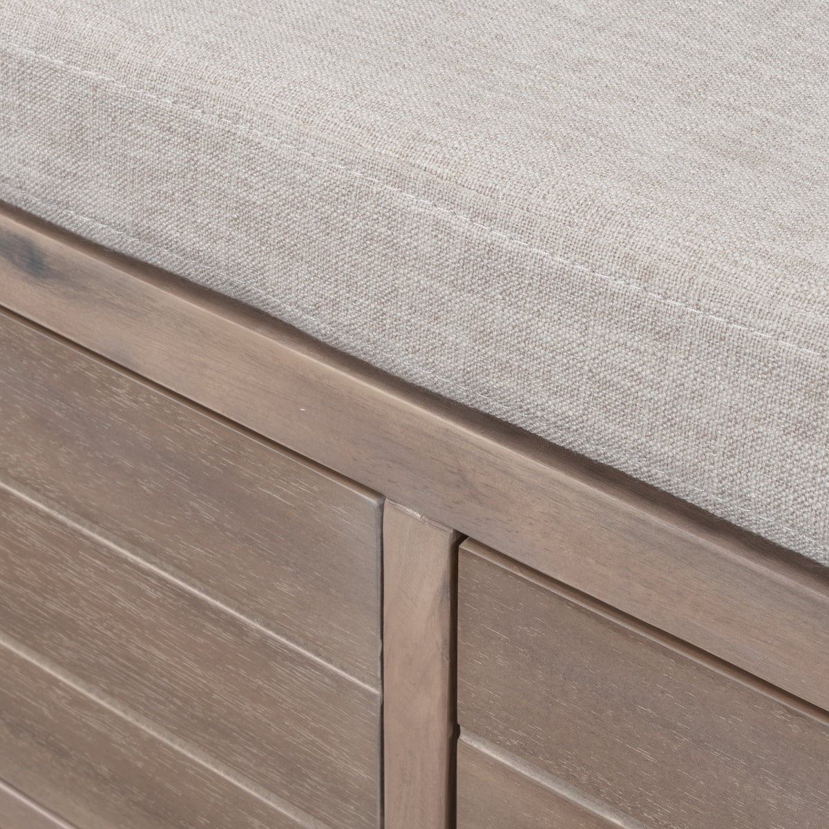 Storage Bench White Washed