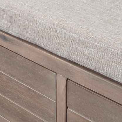Storage Bench White Washed