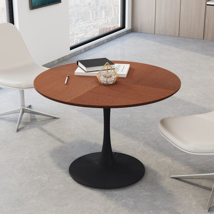 42” Oak Grain Round Dining Table