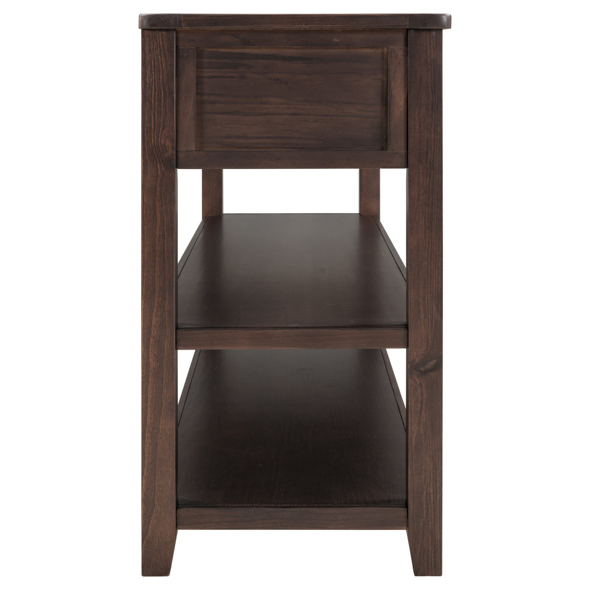 Retro Wood Console Table – Espresso Finish