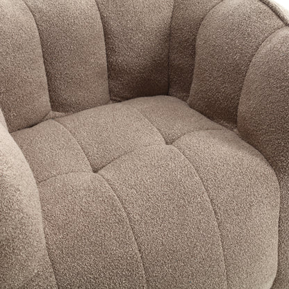 Soft Bean Bag Chair with Footstool Beige