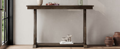 Walnut Farmhouse Console Table – 48”