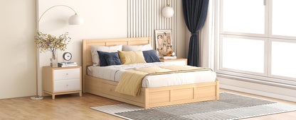 Full Wood Platform Bed