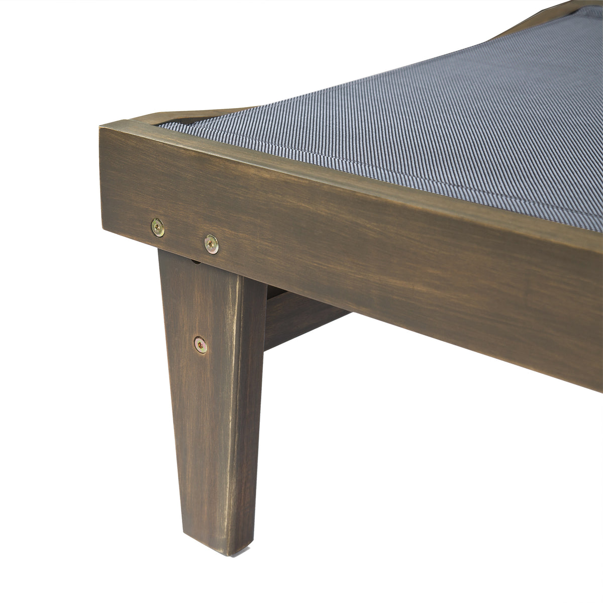 Summerland Outdoor Mesh Chaise Lounge – Dark Grey