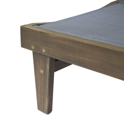 Summerland Outdoor Mesh Chaise Lounge – Dark Grey