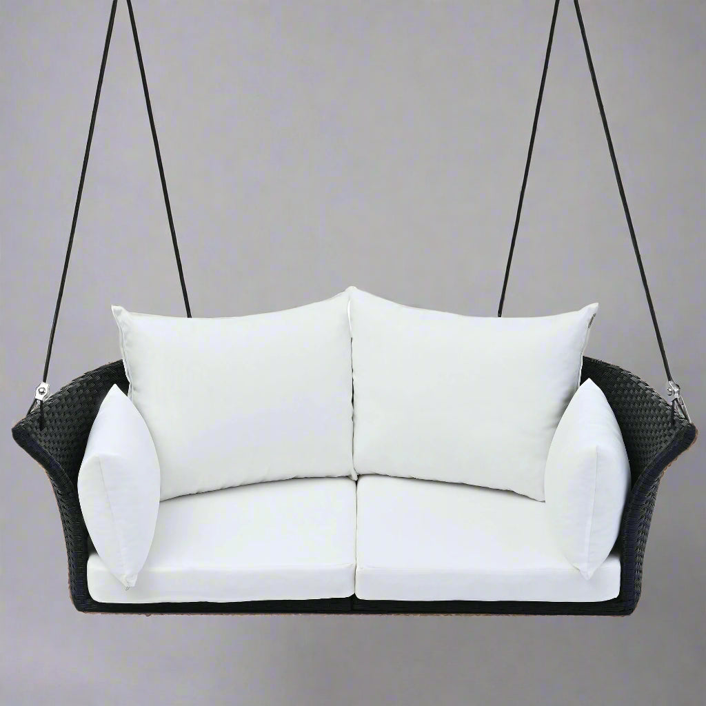 Rattan Hanging Swing Chair Black