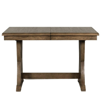 Dining Set with Cushioned Chairs Brown