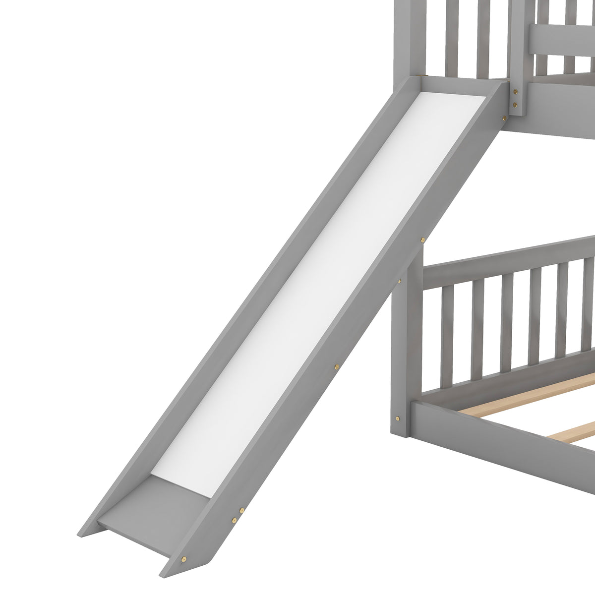 Twin Over Twin Bunk Bed Gray