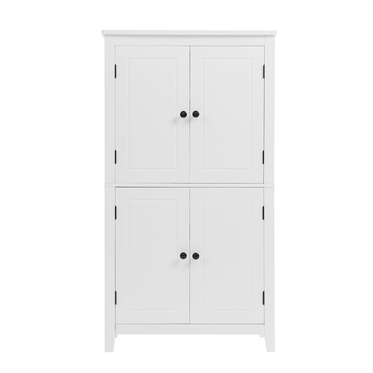 White Bathroom Floor Cabinet Adjustable Shelf