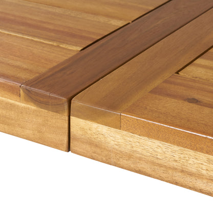 Della Acacia Dining Table – Rustic Brown & Grey