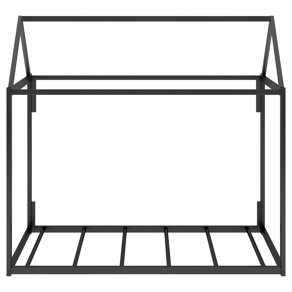 Metal House Twin Platform Bed – White Finish