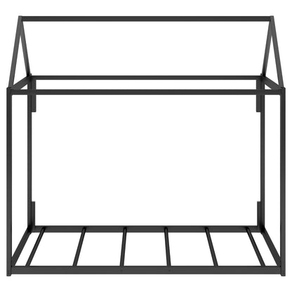 Metal House Twin Platform Bed – White Finish