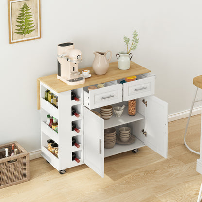 Kitchen Island Cart Brown