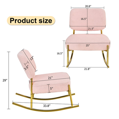 Velvet Rocking Lounge Chair – Cream