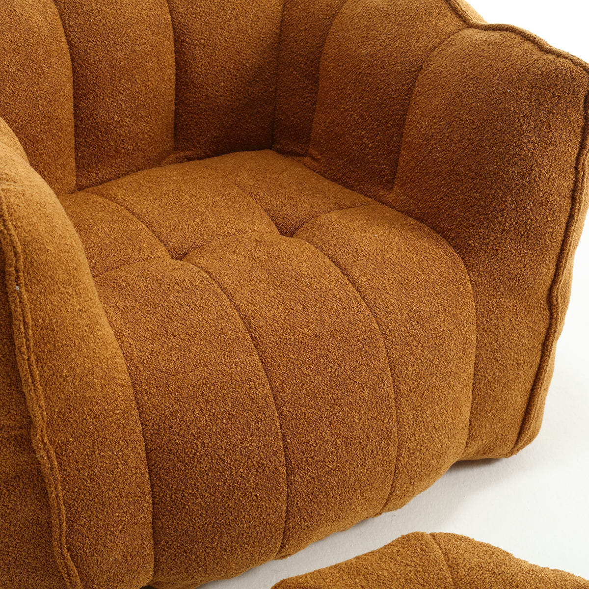 High Resilience Foam Bean Bag Sofa with Footrest