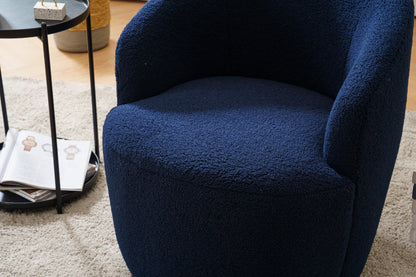 Teddy Barrel Accent Chair – Navy Blue