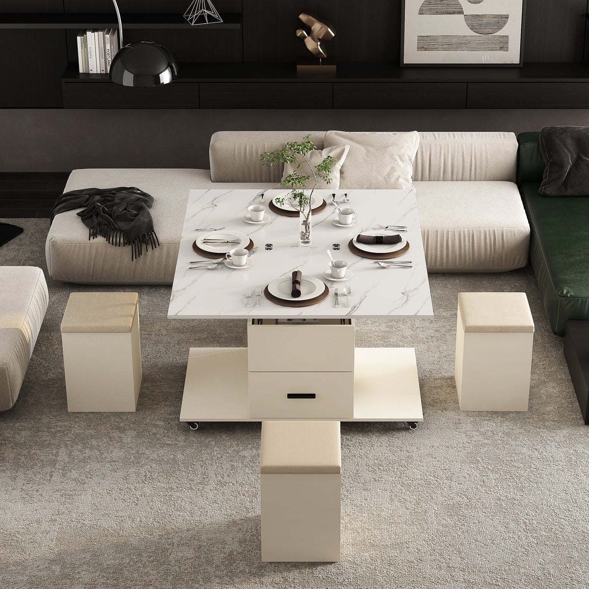 Modern Lift-Top Coffee Table – Expandable Design