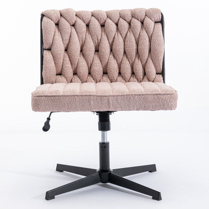 Armless Office Chair – Blush Pink