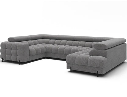 Fectory Sectional Storage Sleeper Chaise Sofa - Grey