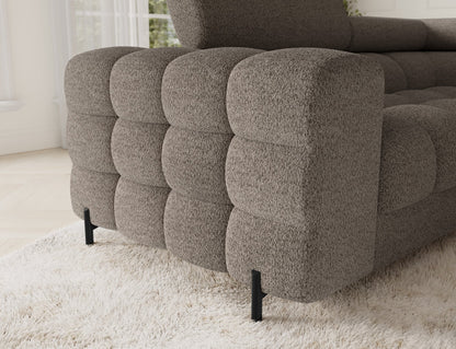 Fectory Sectional Storage Sleeper Chaise Sofa - Taupe