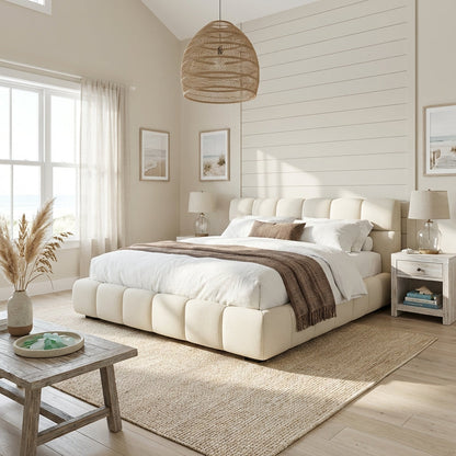 The Valencia Modern Low-Profile King Tufted Bed