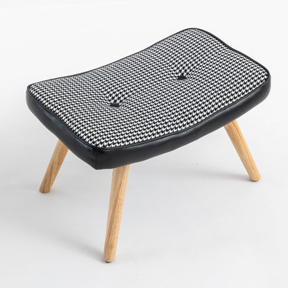 Wooden Step Ottoman with Cushion Black