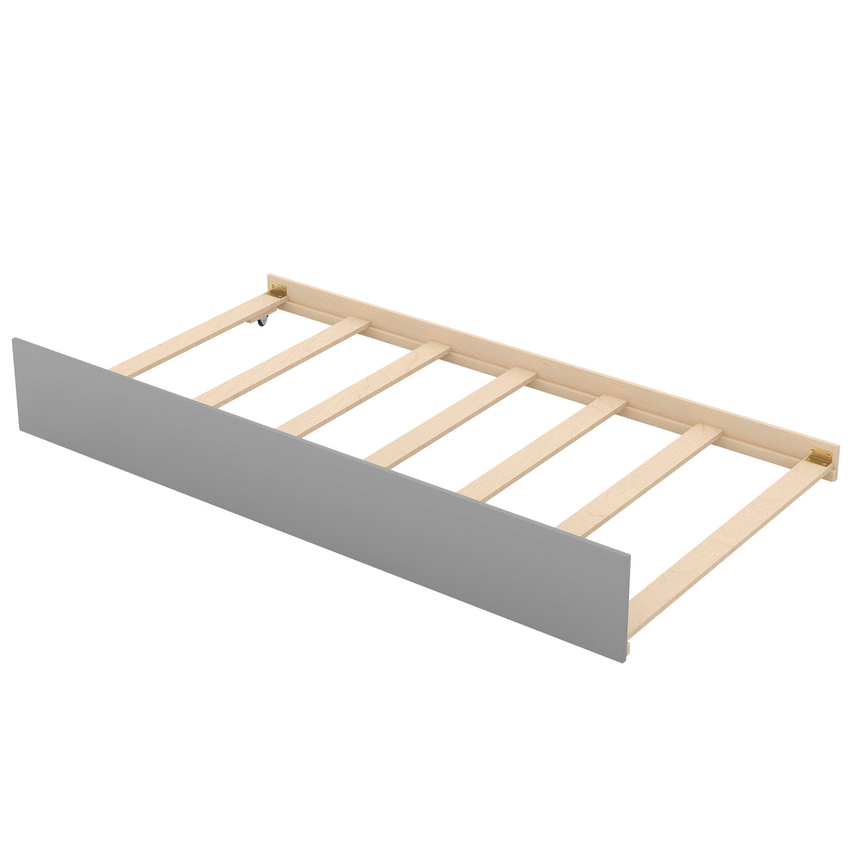 Twin Over Twin Bunk Bed with Trundle Gray