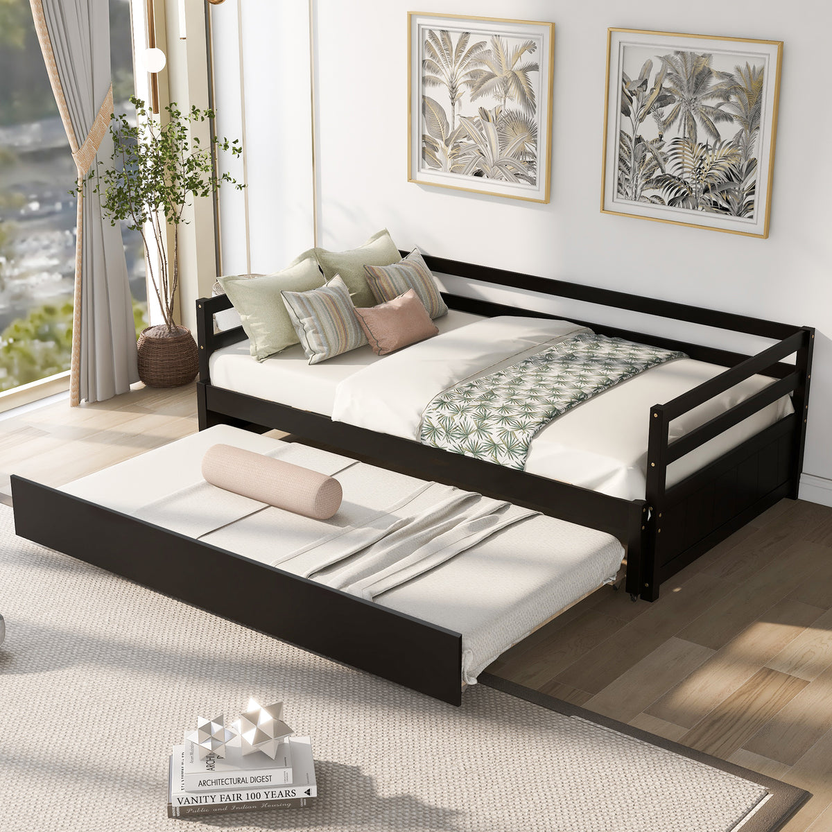 Twin Daybed with Trundle Espresso