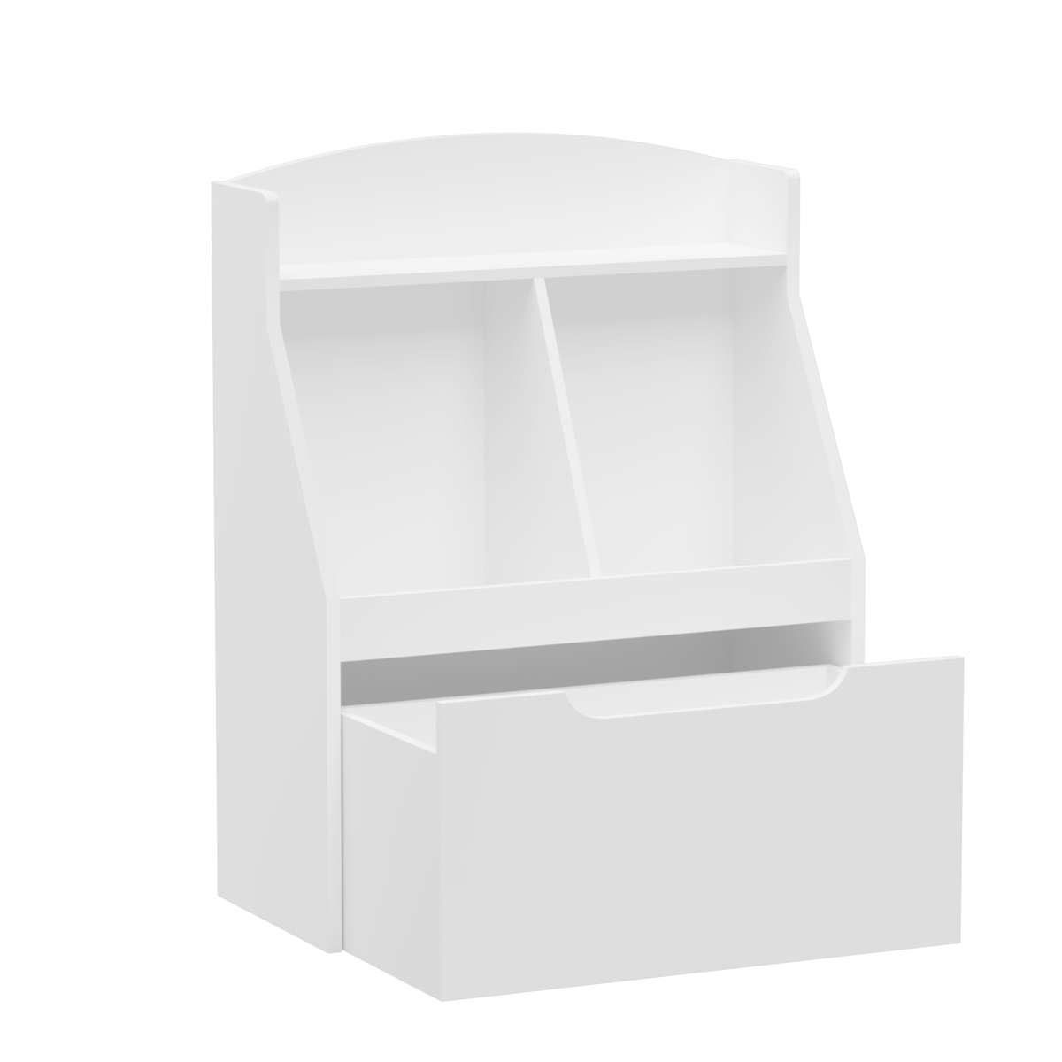 Rolling Book Display Shelf – White Children’s Library Piece