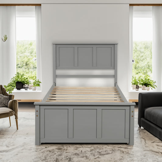 Twin Storage Bed Gray