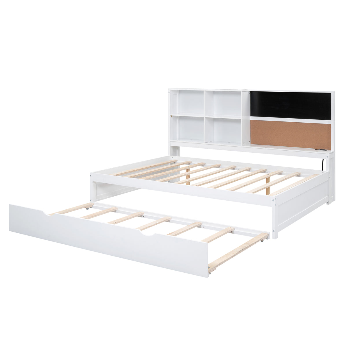 Full Daybed with Storage Drawers White