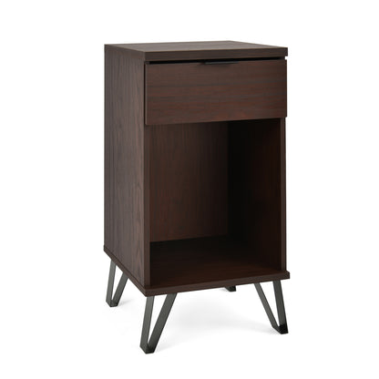Walnut Tall End Table for Living Room