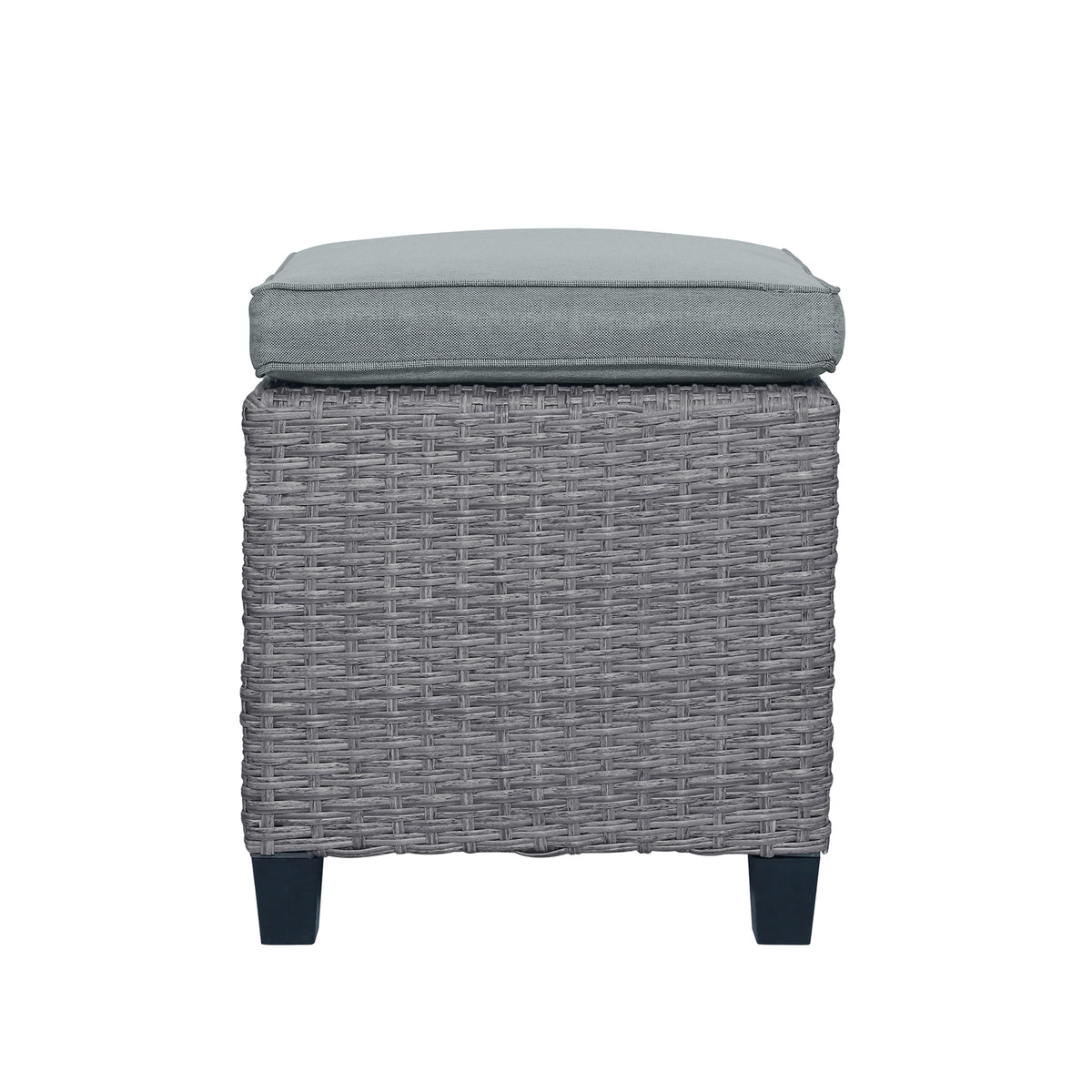 Outdoor Rattan Dining Set (6 pcs) – Gray Mat