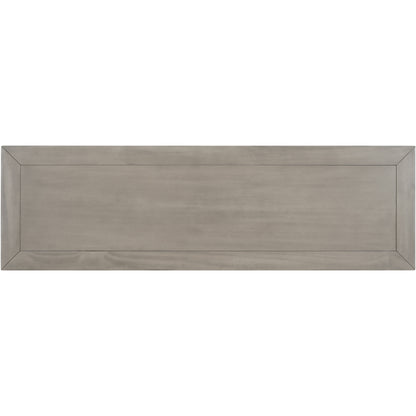 Gray Wood Console Table with Drawers