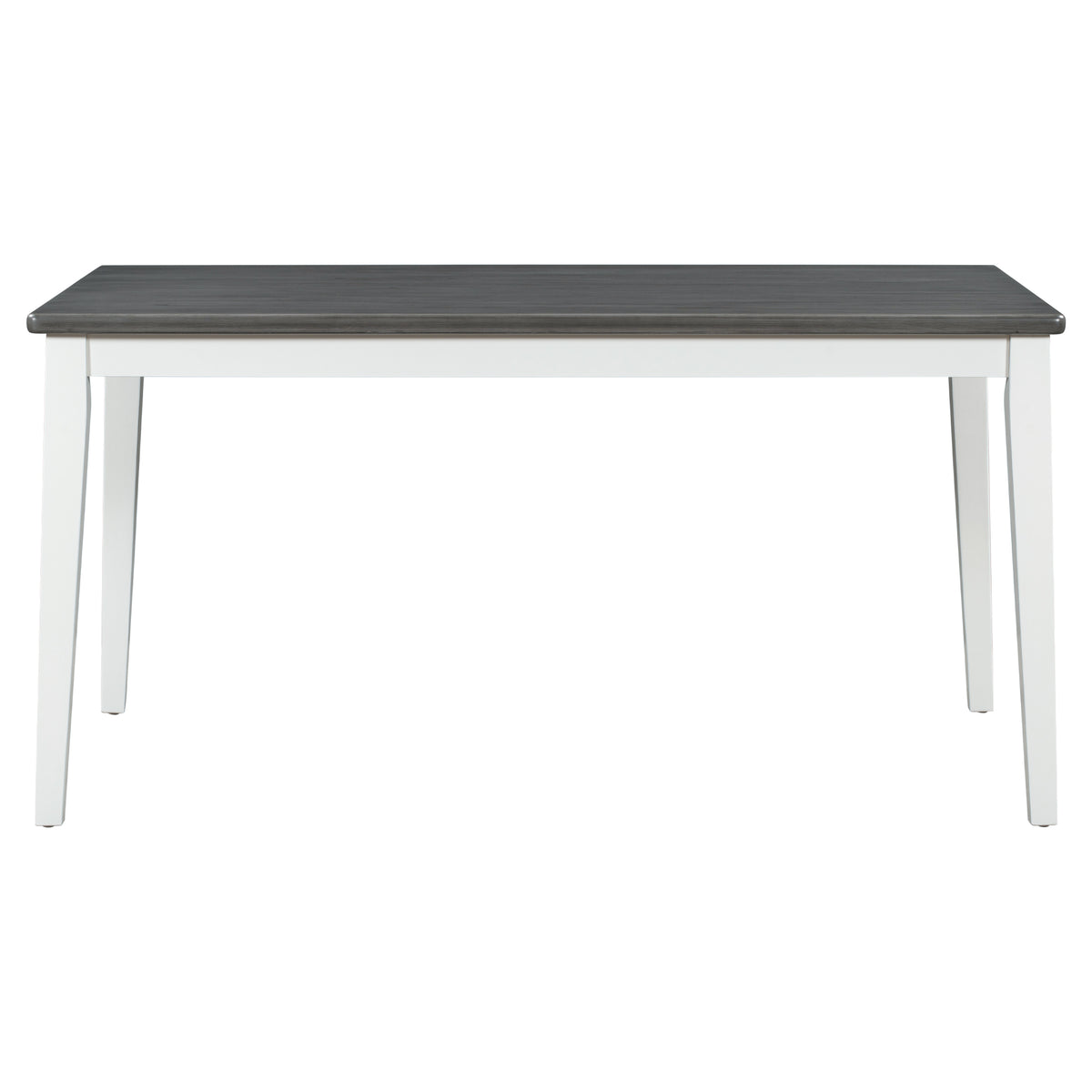 6-Piece Dining Set with Bench White and Gray