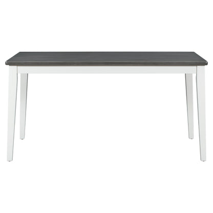 6-Piece Dining Set with Bench White and Gray