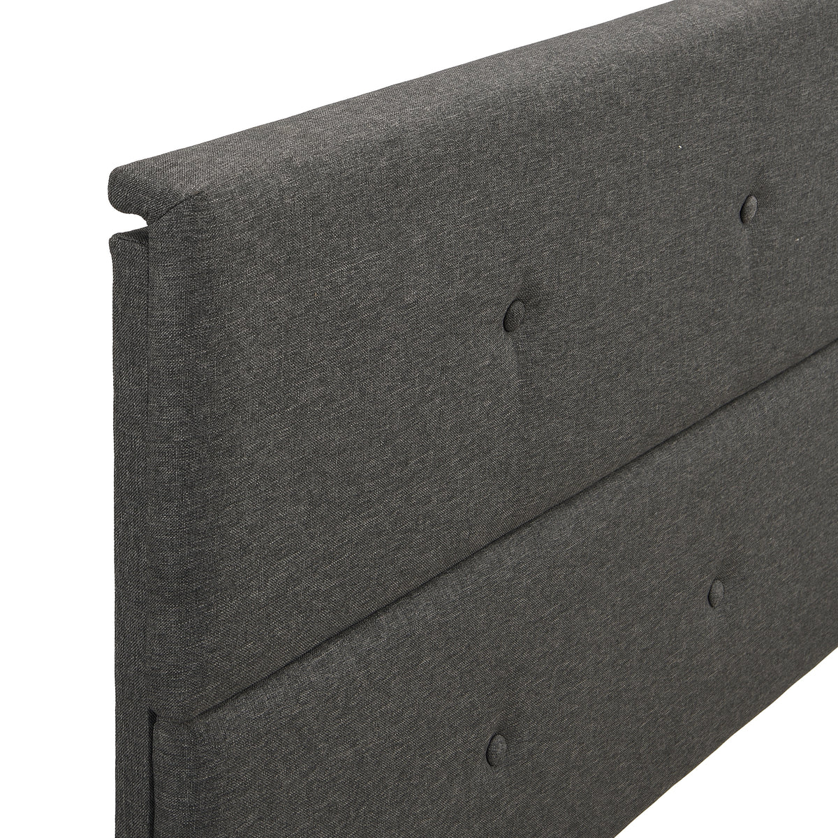 Upholstered Platform Bed with Storage Gray