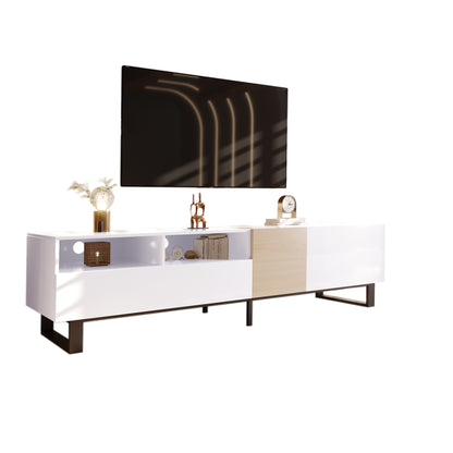Modern Double Storage TV Stand – 80”