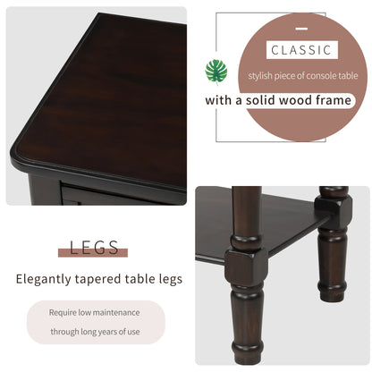 Console Table with Drawers Espresso