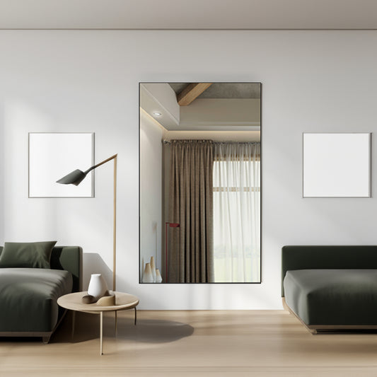 Oversized Black Frame Bathroom Mirror