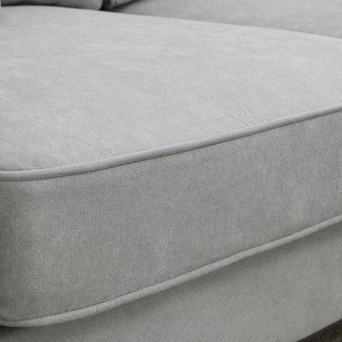 Modern U-Shape Sectional Sofa Light Gray