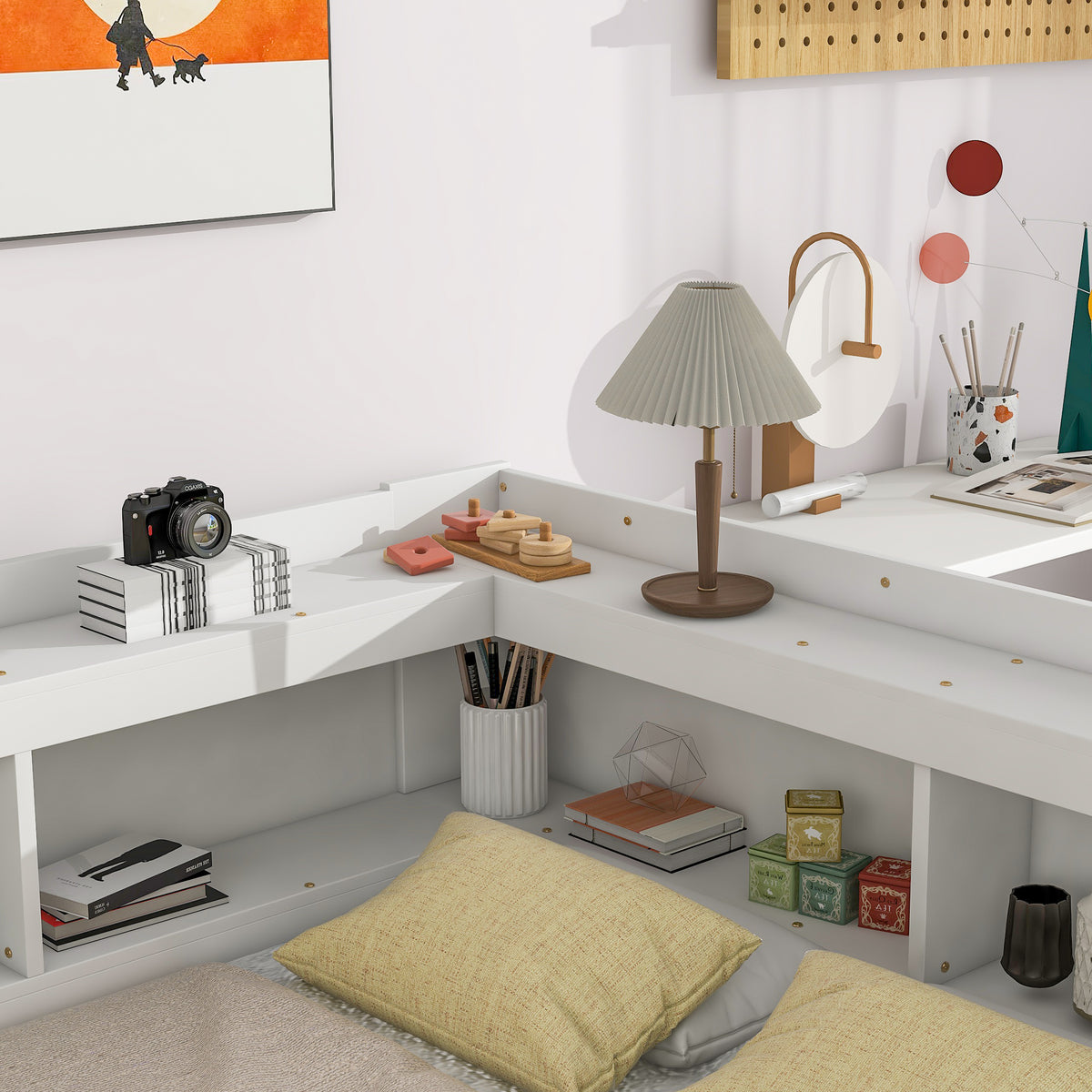 Full Storage Bed White