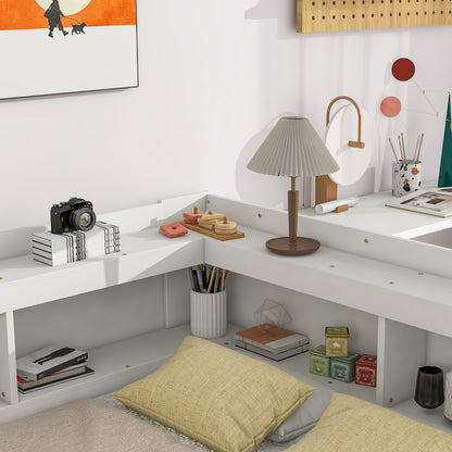 Full Storage Bed White